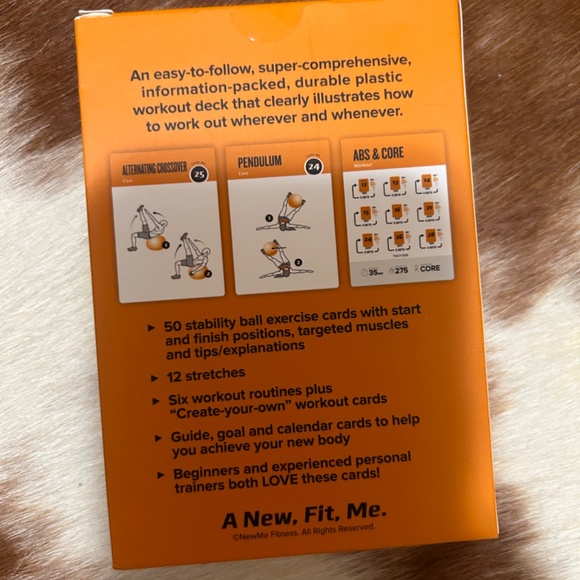 NewMeFitness Stability Ball Exercise Cards - Picture 2 of 3